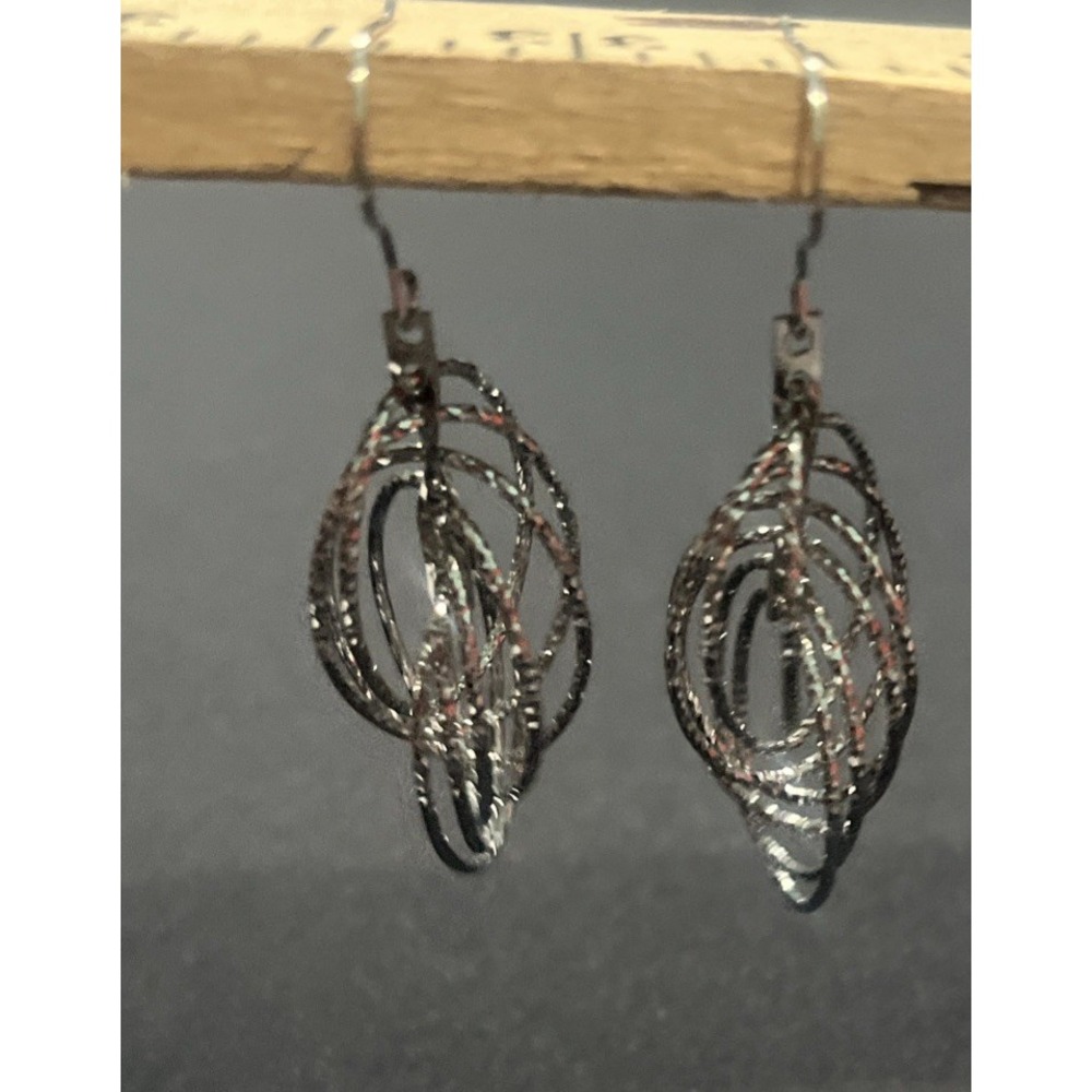 Sterling Silver 925 Italy Oval Dangle Earrings, MSRP 126.99‎ New